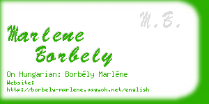 marlene borbely business card